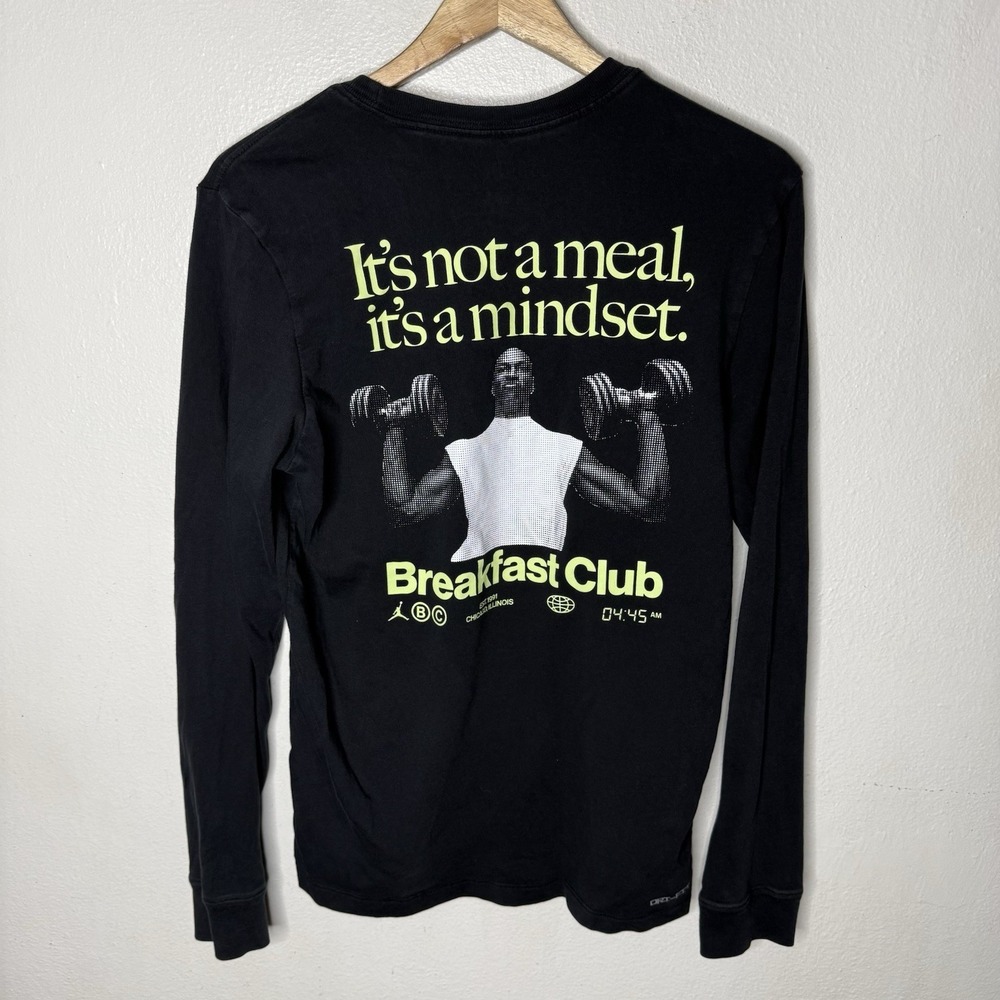 Jordan Breakfast Club Black Long Sleeve Tee Shirt T-shirt Basketball Men's Small